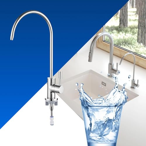 LAXARA Kaltwasserhahn & Wasserhahn für Wasserfilter & Umkehrosmose aus Edelstahl | Osmose Armatur | Osmose Wasserhahn | EIN-Weg-Wasserhahn | Ideal für gefiltertes Wasser | (Chrom)