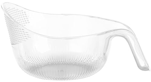 Hperu Lave-Lavette à Riz passoire de Riz 9x5 Pouces laveuse de Riz en Plastique sans BPA avec des Trous Fins et des poignées ergonomiques Bol à Lavage de Fruits multifonctionnels pour Les Fruits