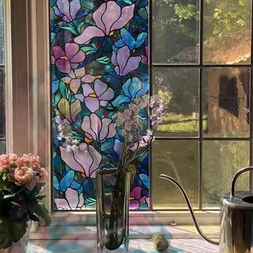 Neukids Selbstklebende Buntglas-Fensterfolie,Fenster-Sichtschutzfolie