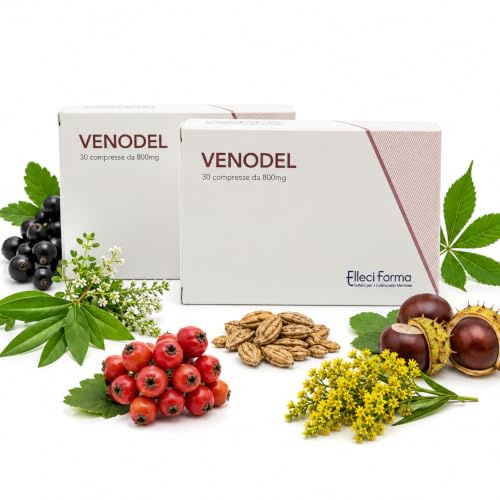 Venodel Integratore Microcircolo e Capillari per Gambe Pesanti 60 Compresse | Integratore per microcircolo e capillari con formula concentrata per il benessere delle gambe e della circolazione