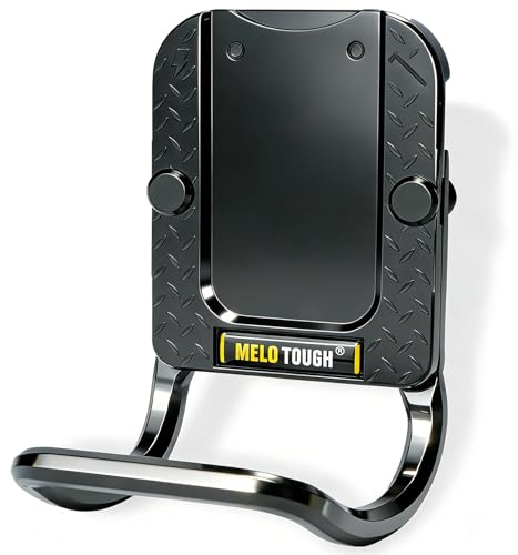 MELOTOUGH Hammer Holder for Belt,Hammer Loop Fit Up to 2 Tool Belt,Holds Hatchet or Mallet,Made of Aluminum Alloy Material (Black),Father Day Deal