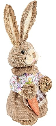 Cabilock Preciosa Figura De Conejo De Pascua Adorno De para Interior Oficina Patio Jardín.