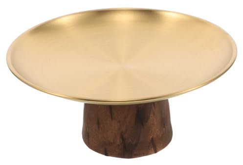 SOIMISS Stainless Steel Cake Stand Cupcake Display Server Vintage Style Tray Multi-functional Serving Plate for Wedding Party