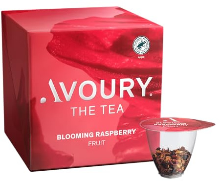 Avoury Tee-Kapseln – Premium Teesortiment für Avoury Teemaschine – Früchtetee: BLOOMING RASPBERRY