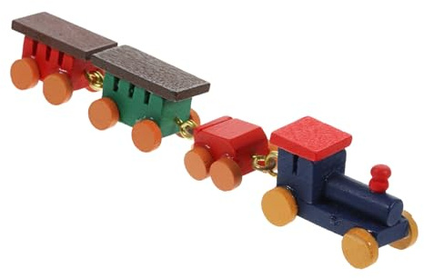Gatuida Mini Train Bois pour Décoration de Maison de Poupée Modèle de Train Miniature pour Mobilier de Poupée et Décoration Intérieure