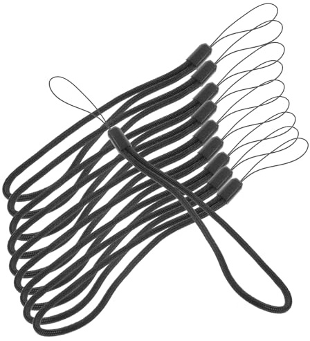 LRXIYODE 10 pièces Dragonne Poignet Nylon Lanières Colorées Courtes pour Téléphone Portable Clé USB Porte Clés Accessoires Maintien Sécurisé Au Poignet Couleur Aléatoire Couleur Aléatoire