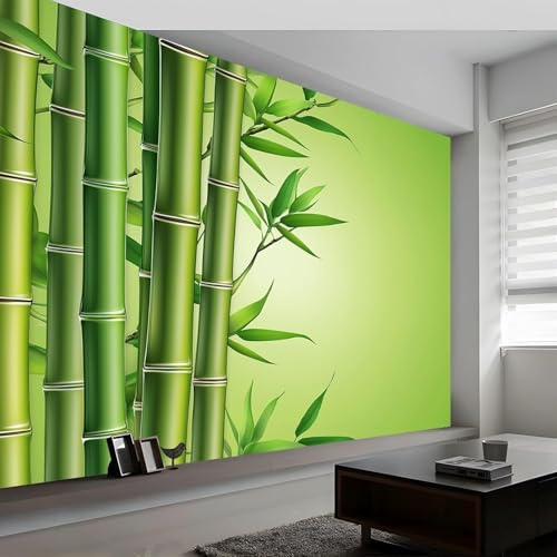 Fotomurales Decorativos Bambú Papel Pintado 250x175 cm 3D Mural Bambú Murales Póster Pared No Tejido Dormitorio Salón Paredes Decoración Fotomural Panorámico q.6391