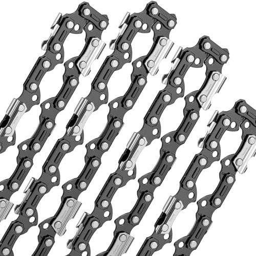 Aicoya Pack de 4 Cadenas de Motosierra 0.325 para Espadas de 50cm 78 Eslabones 1.3mm Cadena de bajo retroceso 050