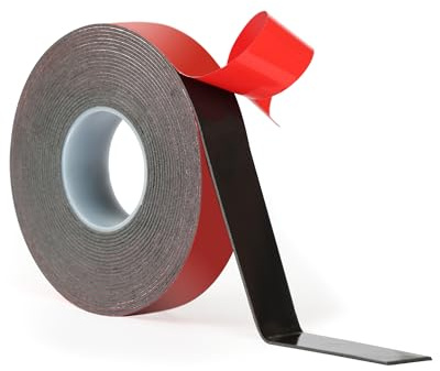 Acual Double Sided Tape Heavy Duty 20mm x 4.7m, 1.1mm Thick Waterproof Acrylic Foam Mounting Tape 5952, Strong Adhesive for Automotive Trim, LED Strips, Car, Home & Office Decor