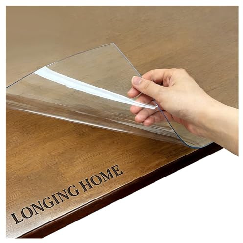 Longing Home Glasklare PVC Tischdecke 2mm 80 x 150 cm | Transparente Tischfolie hitzebeständig, geruchsfrei & kratzfest, wasserdicht & abwaschbar für Esstisch, Wohnzimmer & Outdoor