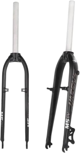 NIKANXIA MTB-Starrgabel 26/27,5 Zoll, 1-1/8 Zoll gewindeloses gerades Rohr, Scheibenbremse und V-Brake-kompatibel, ultraleichte Aluminiumlegierung mit QR-Halterung for vorderes Mountainbike