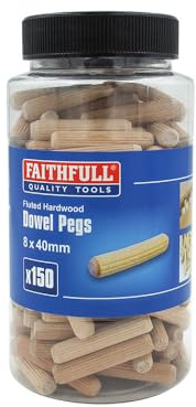 Faithfull - Holzdübel Gerippte 40 x 8mm (Badewanne 150) - FAIDOW8150T