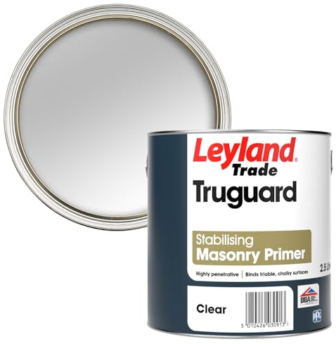 Leyland Trade Truguard Stabilising Masonry Primer, Clear, Coverage 6m2 per Litre, 2.5L
