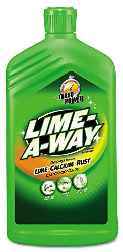 Lime-A-Way Hard Water Stain Remover Liquid, Removes Lime, Calcium & Rust in Seconds, Bathroom Cleaner, 28 fl oz