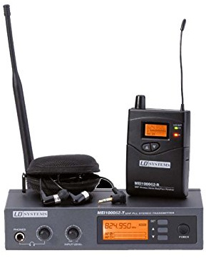 LD Systems MEI 1000 G2 - In-Ear Monitoring System drahtlos mit Sender, Empfänger und Kopfhörer, 823-832 MHz + 863-865 MHz, schwarz