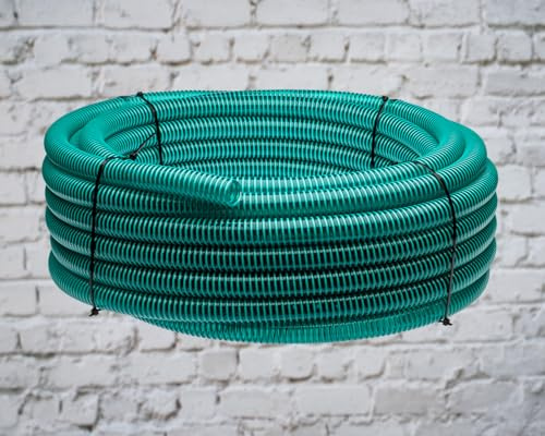 Quarzflex® Spiralsaugschlauch grün transparent, 75 mm (3), Meterware