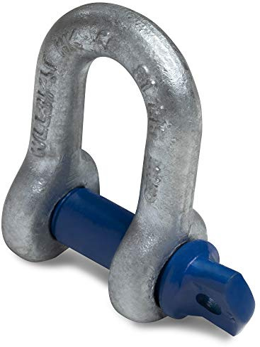 HEAVYTOOL Schäkel gerade Stahl hochfest 4,75t mit Augbolzen (1 Stück) Hochfester Geradschäkel Bügelschäkel Lastschäkel Hebeschäkel Schwerlastschäkel