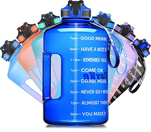 SLUXKE Trinkflasche Sport - 2.2 L / 3.78 L Wasserflasche I Große Sportflasche I BPA Frei I Water Jug I Wasserflasche 2.2 Liter I auslaufsicher I Gallone Water Bottle für Fitness I Sport I Gym
