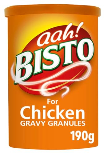 Bisto Chicken Gravy Granules, 190 g Drum (1-Pack) | Authentic British Seasoning, Low Fat, Quick Preparation, Versatile Use, Rich Homemade-Style Taste