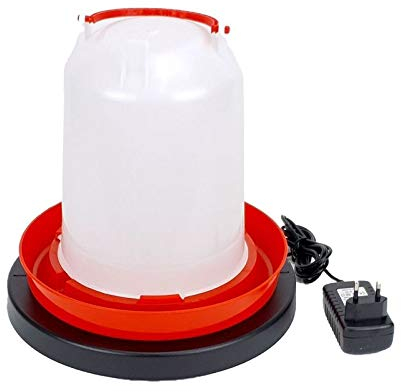 GarPet Geflügeltränke + Tränkenwärmer im Set Hühnertränke Heizplatte 24V 30 Watt Tränkenheizung Niedervoltbetrieb Set 3.