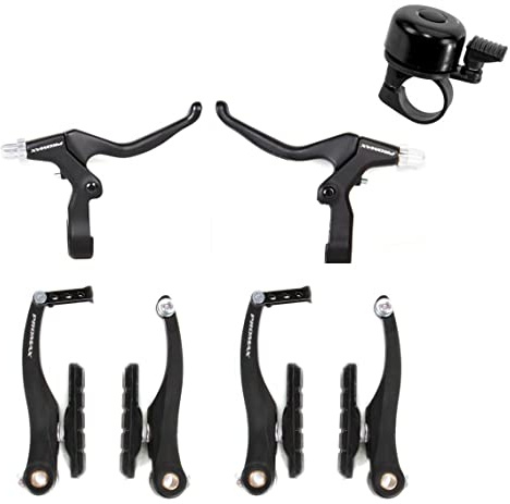 Fahrrad V-Brake Bremsen-Set Promax in schwarz inkl. 1 x Fahrradklingel