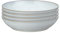 Denby - White Speckle Pasta Bowls Set of 4 - White, Neutral Patterned, Dishwasher and Microwave Safe Crockery 1050ml - Glazed Ceramic Stoneware Tableware - Chip & Crack Resistant