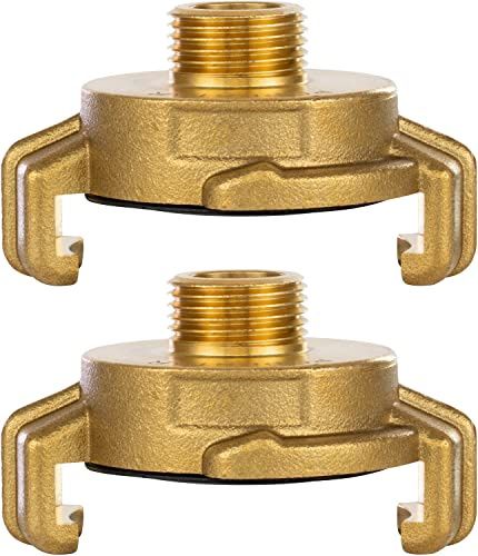 Poppstar Lot de 2 raccords rapides en laiton 3/8 pouce filetage mâle (raccord à griffes G 3/8)