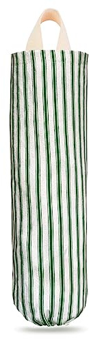 TOGETRUE Plastic Bag Holder, Wall Mount Grocery Bag Holder, Reusable Trash Bag Organizer for Home Kitchen Pantry Decor (Green)