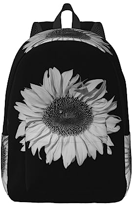 KoNsev Sunflower Laptop-Rucksack, Reiserucksack, Arzttasche, schwarz, stilvoll, leicht und funktional, Schwarz , S