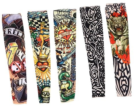 Kisangel Tattoo Ärmel 15 STK Sport-Tattoo-ärmel Sport-Armstulpen Basketball-ärmel Uv-Armstulpen Kühlmanschetten Männer Radfahren Armlinge Armabdeckung Ärmel Mann Draussen Polyester Fußball