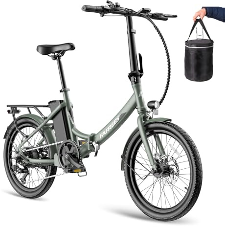 Fafrees Electric Bike, Folding E Bike 250W, 25KM/H, 36V 16.75AH Removable Battery, 90-110KM Range, Unisex Electric Bicycle Official Store