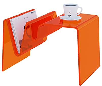 An der Wand montierter Dokumentenhalter, Literaturhalter, Acryl, Sofa-Beistelltisch, kleiner Couchtisch for Wohnzimmer, Aufbewahrungsregale for Zeitschriften und Garten, Badezimmer, Duschregal, transp