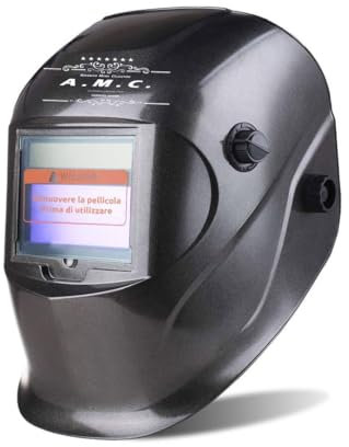 AMC Maschera per saldature autoscurante casco di saldatura oscurante regolabile