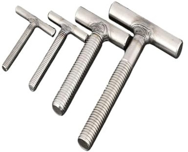 M5m6m8m10m12 Edelstahl-T-förmige Schraube, zylindrischer Schweißnagel-förmiger Bolzen (Color : Silver, Size : M5x50mm 5pcs)