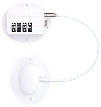 GmwyCzV Babysicherer Kühlschrank Schloss Kombination, Kühlschrankschloss mit Digitalem Passwort, Ohne Bohren Selbstklebend Kinder Schrankschloss, für Kühlschränke, Weinkühler, Fenster (Weiß)