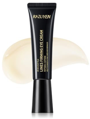 RAZUYEN Creme Contour des Yeux, Creme Anti Cerne et Poche, Caféine, Acide Hyaluronique et Peptides, Creme Yeux Tous Types de Peau, 20ml