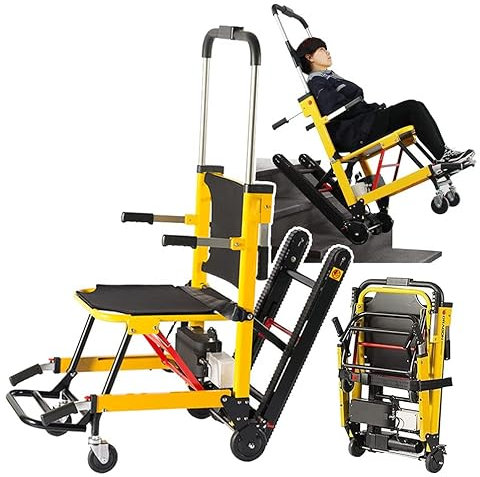 GplHAIN Elektrischer Treppenlift FüR RollstüHle, Treppenraupen-Treppensteiger, Tragkraft: 165 Kg, Zusammenklappbar + Treppenlift Zum Auf- Und Absteigen, FüR Behinderte/äLtere Menschen