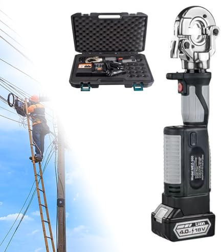 Kit de herramientas de crimpado hidráulico eléctrico – Crimpadora de lengüeta de cable de rendimiento profesional para terminal eléctrico, rango de cable de 16 a 300 mm²