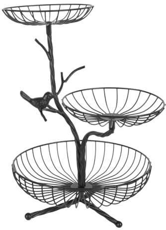 Alipis Cesta De Fruta Hierro Forjado Almacenamiento Organizador Cocina Canasta De Frutas