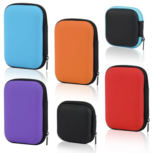 Deepton 6 Stück Spielkarten Box, Kartenbox Spielkarten Etui, Feuchtigkeit Spielkartenbox, 2 Stile Staub Kartenspiel Box für UNO Karten Kopfhörern Datenkabeln Schlüssel