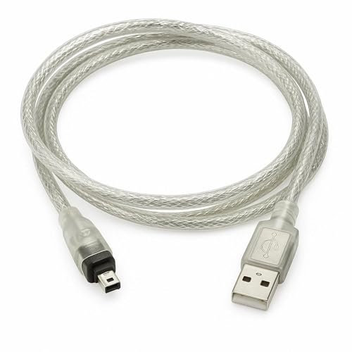 AURUM Firewire Cavo adattatore USB – IEEE 1394 iLink 4 poli su USB per fotocamera Sony DCR-TRV75E DV – 1,5 m cavo di collegamento
