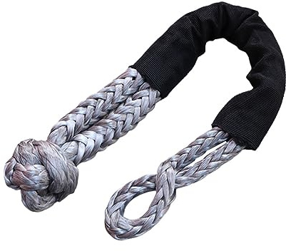 Cuerda de Cinta for Remolque de Coche, grillete Suave de 38000 Libras, Gancho sintético en Forma de U, Resistente al Desgaste, Cuerda de cabrestante for Todoterreno, ATV, UTV, SUV,Función práctica(Sz