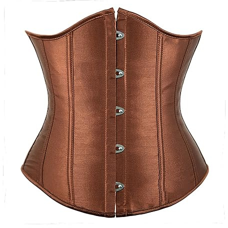 Generisch Korsett Damen Corsage Bustiers Unterbrust Shaper Body Bauchweg Korsage Satin Lace Up Waist Cincher für Halloween und Karneval Übergrößen