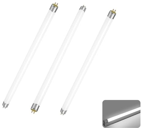 3 Pezzi Tubi Fluorescenti T5 G5 8W, Tubo Fluorescenti T5 8W 288mm, Bianco Freddo 6000K, 220V Tubi CFL G5 560LM, Nessuno Sfarfallio, Luce a Risparmio Energetico per Luci di Emergenza, Cucina, Bagno