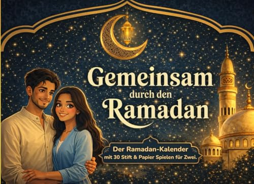 Gemeinsam durch den Ramadan: Der Ramadan Kalender mit 30 Stift- & Papier-Spielen für Zwei | Gemeinsame Zeit für Paare, Geschwister & Familien
