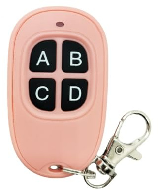Gantch Copia telecomando universale duplicatore portachiavi per porta del garage, 433,92 MHz, ricambio per cancello elettrico, portachiavi YD (ABCD) (rosa, ABCD)