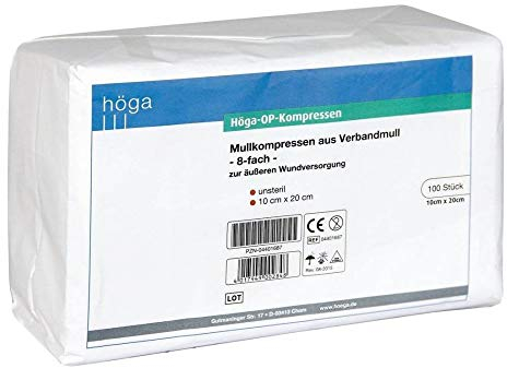 HÖGA-KOMPRESSEN OP 10x20 cm unsteril 8fach 100 St