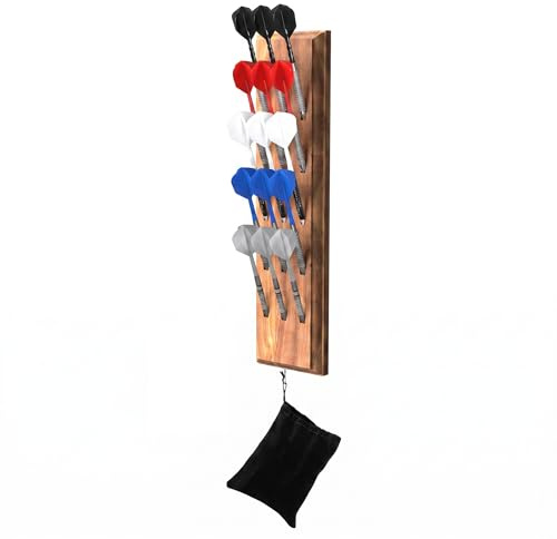 Viper by GLD Products Viper Wall Mounted Holder/Caddy Display, Holds 12 Steel/Soft Tip Darts, Cinnamon Finish, Wood, One Size