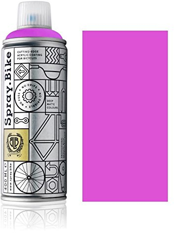 SPRAY.BIKE Fahrrad Lackspray Neon Magenta - in versch. Farben - KEINE GRUNDIERUNG notwendig - Acryllack/Lack Spray in 400 ml Spraydose, Matt- und Klarlack Optik möglich (Neon Magenta)