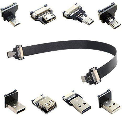 Cablecc CYFPV USB2.0 Micro-USB USB-C Presa connettore femmina maschio per FPV HDTV Multicopter Fotografia aerea